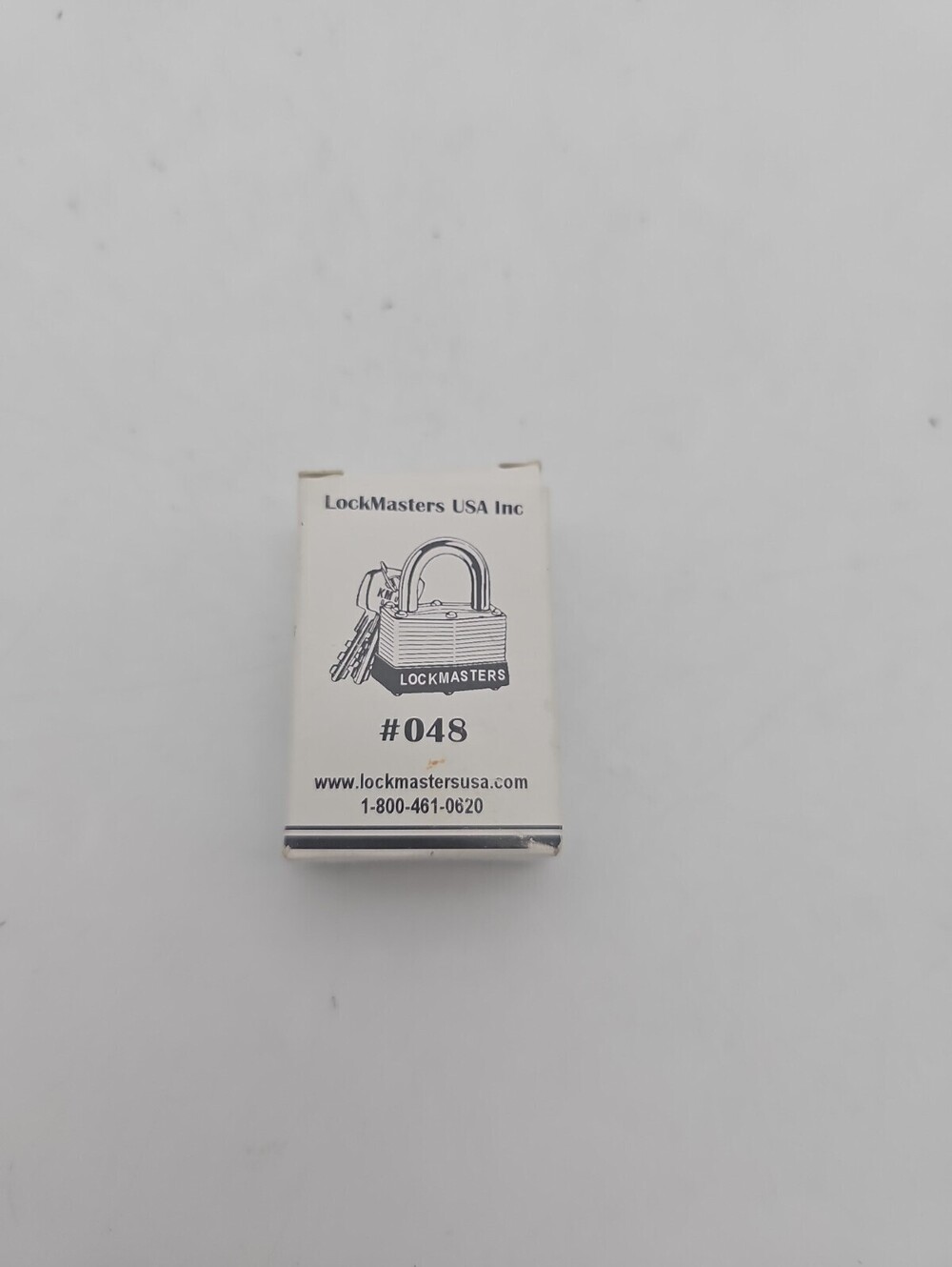 NEW Vintage LockMasters USA Padlock #048 Laminated Steel Lock NOS 1980s Retro